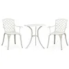 Image de vidaXL 3-delige Bistroset gietaluminium wit315593