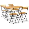 Image de Ensemble à manger d extérieur pliable 5pcs Bois d acacia solide