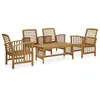 Image de Salon de jardin 5 pcs Bois d acacia massif