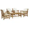 Image de Salon de jardin 5 pcs avec coussins Bois d acacia solide