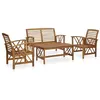 Image de Salon de jardin Vidaxl marron bois massif 4 pieces x 50.0 x 43.0 cm 4 personnes
