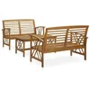 Image de Salon de jardin Vidaxl bois massif bois 3 pieces 43.0 x 50.0 x 43.0 4 personnes