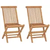 Image de Chaises de jardin pliables lot de 2 Bois de teck massif