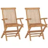 Image de Chaises de jardin pliables lot de 2 Bois de teck massif