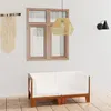 Image de vidaXL Canapé 2 places avec coussins blanc crème Bois d'acacia massif