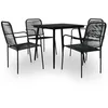 Image de vidaXL Mobilier à Dîner d'Extérieur 5 pcs Ensemble de Salle à Manger de Jardin Mobilier de Patio Terrasse Corde en Coton et 3058276
