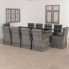 Image de vidaXL 11-delige Tuinset met kussens poly rattan grijs3059348