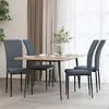 Image de Lot de 4 chaise vidaxl interieur non pliable H. 95 cm en plastique gris