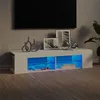 Image de Meuble TV avec lumières LED blanc 135x39x30 cm