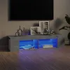Image de Meuble TV avec lumières LED gris béton 135x39x30 cm
