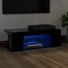Image de Meuble TV avec lumières LED Noir 90x39x30 cm