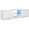 Image de vidaXL Meuble TV avec lumières LED Blanc 120x30x35,5 cm