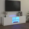 Image de Meuble TV avec lumières LED blanc brillant 120x30x35,5 cm