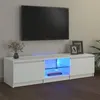 Image de Meuble TV avec lumières LED blanc 140x40x35,5 cm