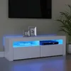 Image de Meuble TV avec lumières LED blanc 120x35x40 cm