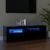 Image de Meuble TV avec lumières LED noir 120x35x40 cm