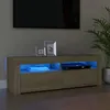 Image de Meuble TV avec lumières LED chêne sonoma 120x35x40 cm