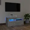 Image de Meuble TV avec lumières LED gris béton 90x35x40 cm