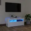 Image de Meuble TV avec lumières LED blanc brillant 90x35x40 cm
