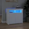 Image de Buffet avec lumières LED Blanc 80x35x75 cm