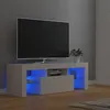 Image de Meuble TV avec lumières LED Blanc 120x35x40 cm