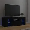 Image de Meuble TV avec lumières LED noir 120x35x40 cm