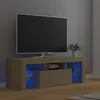 Image de Meuble TV avec lumières LED chêne sonoma 120x35x40 cm