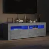 Image de Meuble TV avec lumières LED gris béton 120x35x40 cm