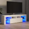 Image de Meuble TV avec lumières LED Blanc 140x36,5x40 cm