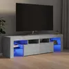 Image de Meuble TV avec lumières LED Gris béton 140x36,5x40 cm