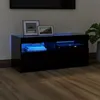 Image de Meuble TV avec lumières LED noir 90x35x40 cm