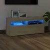Image de Meuble TV avec lumières LED chêne sonoma 90x35x40 cm