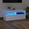 Image de Meuble TV avec lumières LED blanc brillant 90x35x40 cm