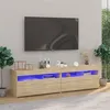 Image de vidaXL Meubles TV 2 pcs avec lumières LED Chêne sonoma 75x35x40 cm804398