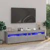 Image de Meubles TV 2 pcs avec lumières LED Gris béton 75x35x40 cm