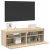 Image de Meubles TV avec lumières LED 2 pcs Chêne sonoma 60x35x40 cm