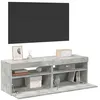 Image de Meubles TV avec lumières LED 2 pcs gris béton 60x35x40 cm