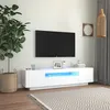 Image de Meuble TV avec lumières LED blanc 160x35x40 cm