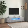 Image de Meuble TV avec lumières LED gris béton 160x35x40 cm
