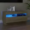 Image de Meuble TV avec lumières LED chêne sonoma 80x35x40 cm