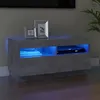 Image de Meuble TV avec lumières LED gris béton 80x35x40 cm