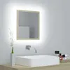 Image de Miroir LED de salle de bain Chêne sonoma 40x8,5x37 cm Acrylique