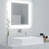 Image de vidaXL Badkamerspiegel LED 40x8,5x37 cm acryl betongrijs804912