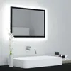 Image de Miroir à LED de salle de bain Noir 60x8,5x37 cm Acrylique