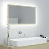 Image de Miroir LED de salle de bain Chêne sonoma 80x8,5x37 cm Acrylique