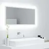 Image de Miroir à LED de salle de bain Blanc 90x8,5x37 cm Acrylique