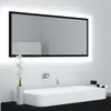 Image de Miroir à LED de salle de bain Noir 100x8,5x37 cm Acrylique