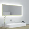 Image de vidaXL Badkamerspiegel LED 100x8,5x37 cm acryl sonoma eikenkleurig804943