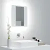 Image de vidaXL Badkamerkast met spiegel en LED 40x12x45 cm acryl wit804948