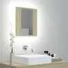 Image de Armoire à miroir LED de bain Chêne sonoma 40x12x45 cm Acrylique